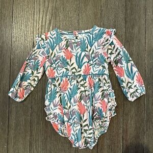Ruffle Butts Tropical Print Baby Romper Size 18-24 Months